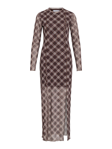 Vininna New L/S Mesh Midi Dress