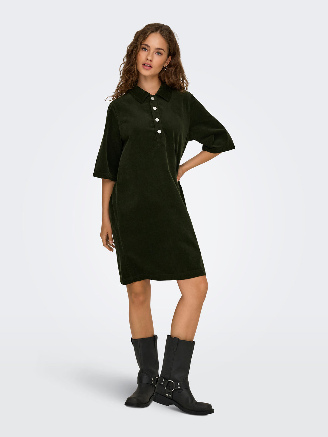 Onlgry-Nessa S/S Cord Dress Pnt