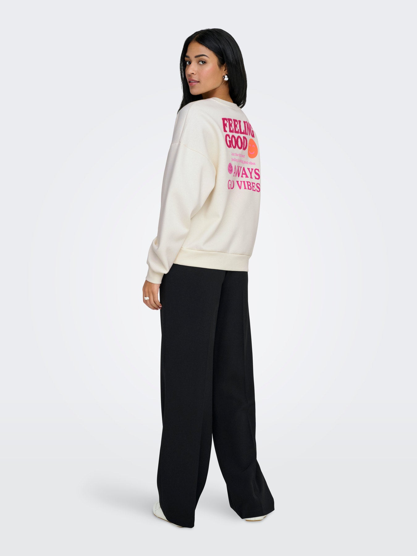 Sweaters - Onldaze L/S O-Neck Terry Print Sweater van Only