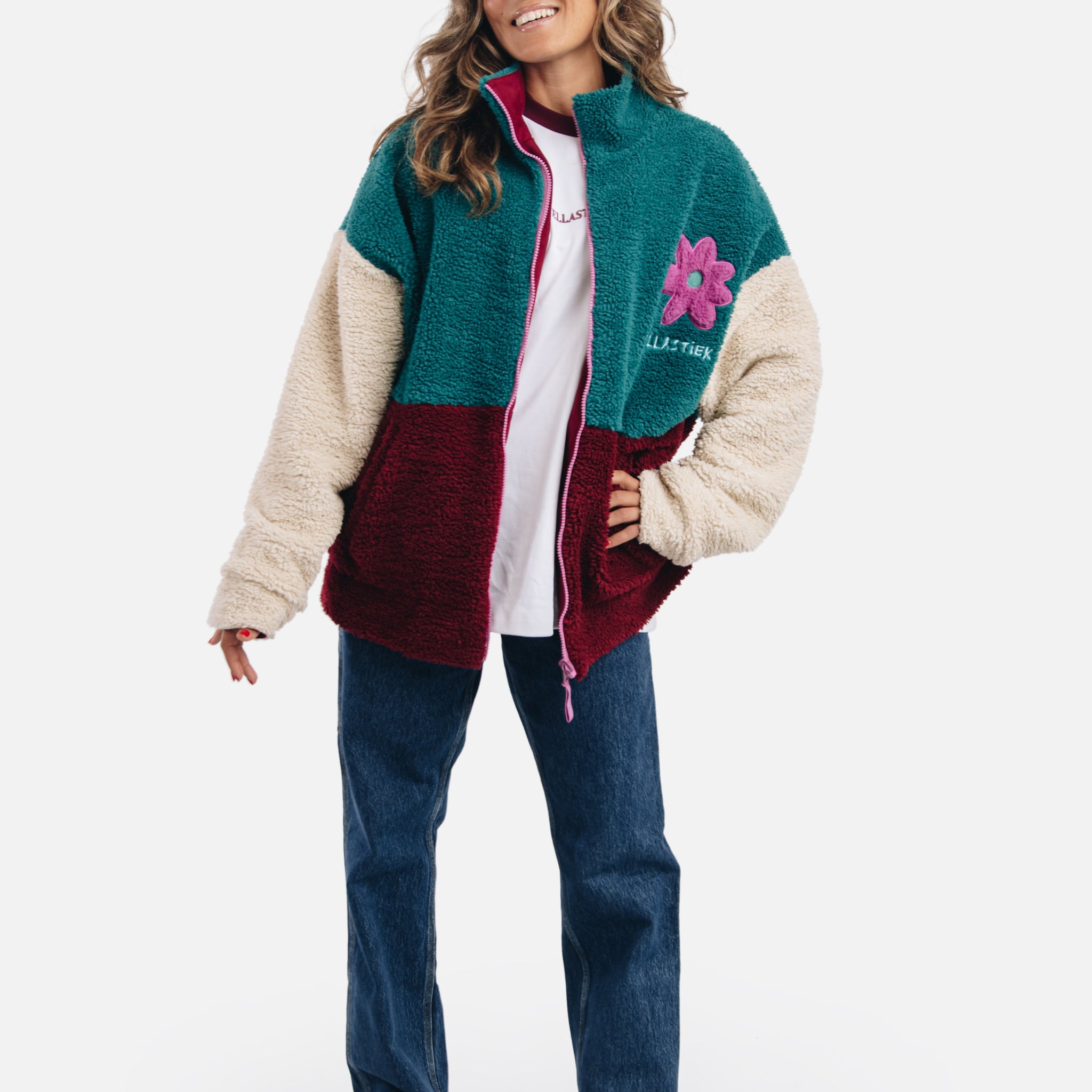 print Jassen - Reversible Ella fleece jacket van Ellastiek