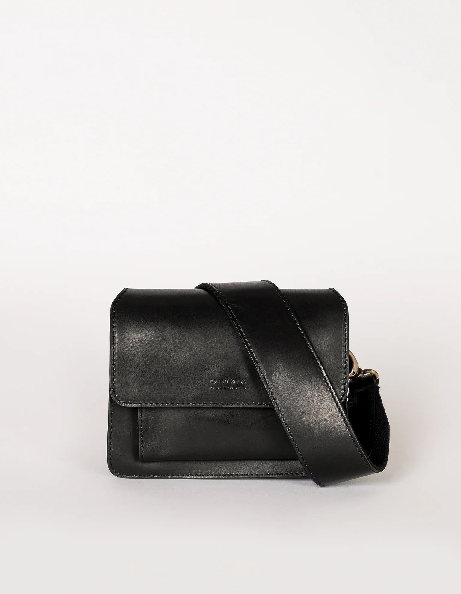Handtassen - HARPER MINI Black Classic Leather bag van O My Bag