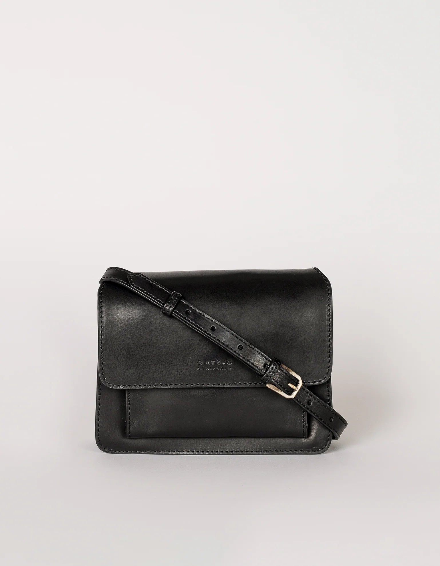 Handtassen - HARPER MINI Black Classic Leather bag van O My Bag