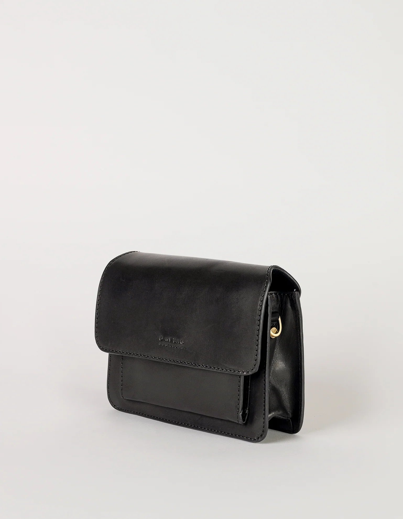 Handtassen - HARPER MINI Black Classic Leather bag van O My Bag