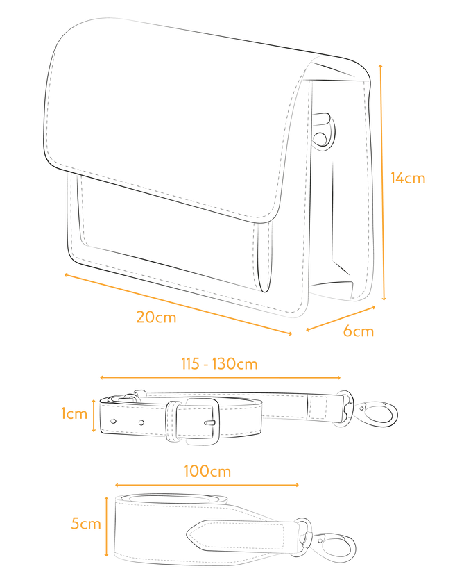 Handtassen - HARPER MINI Black Classic Leather bag van O My Bag