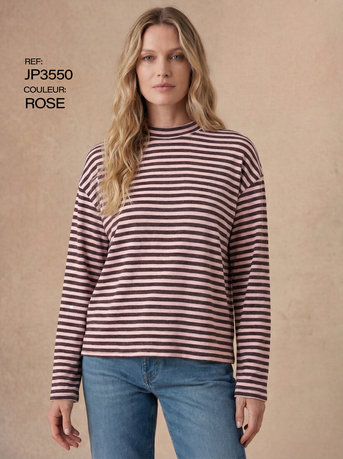 Anda LS striped top