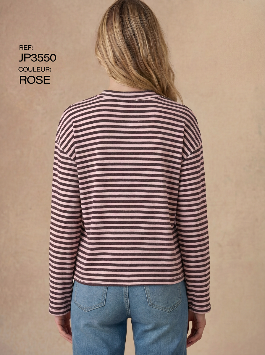 Anda LS striped top