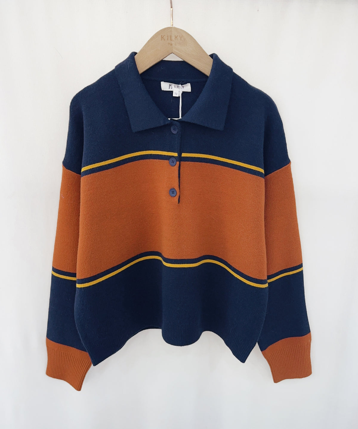 30% Colorblock stripe polo