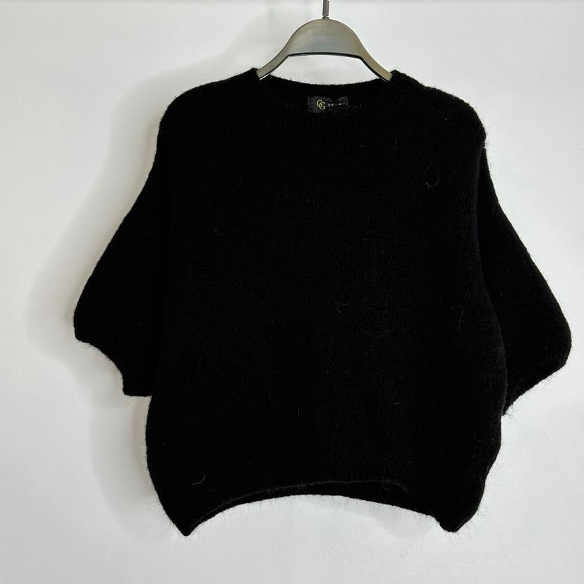 black One Size Pulls - Short sleeve knit van Meisjes Brugge