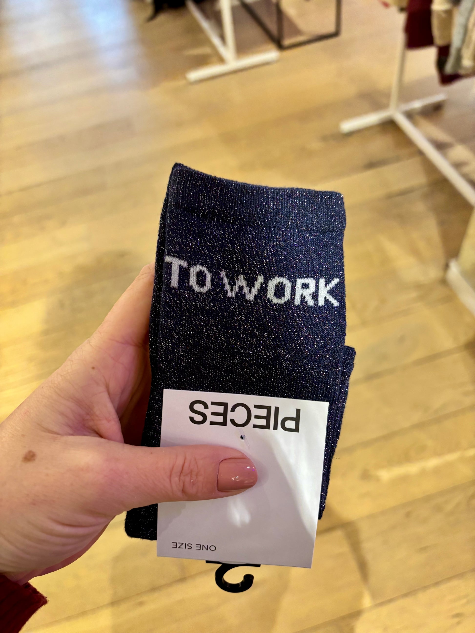 Sokken - Pcsolia Lurex Socks van Pieces