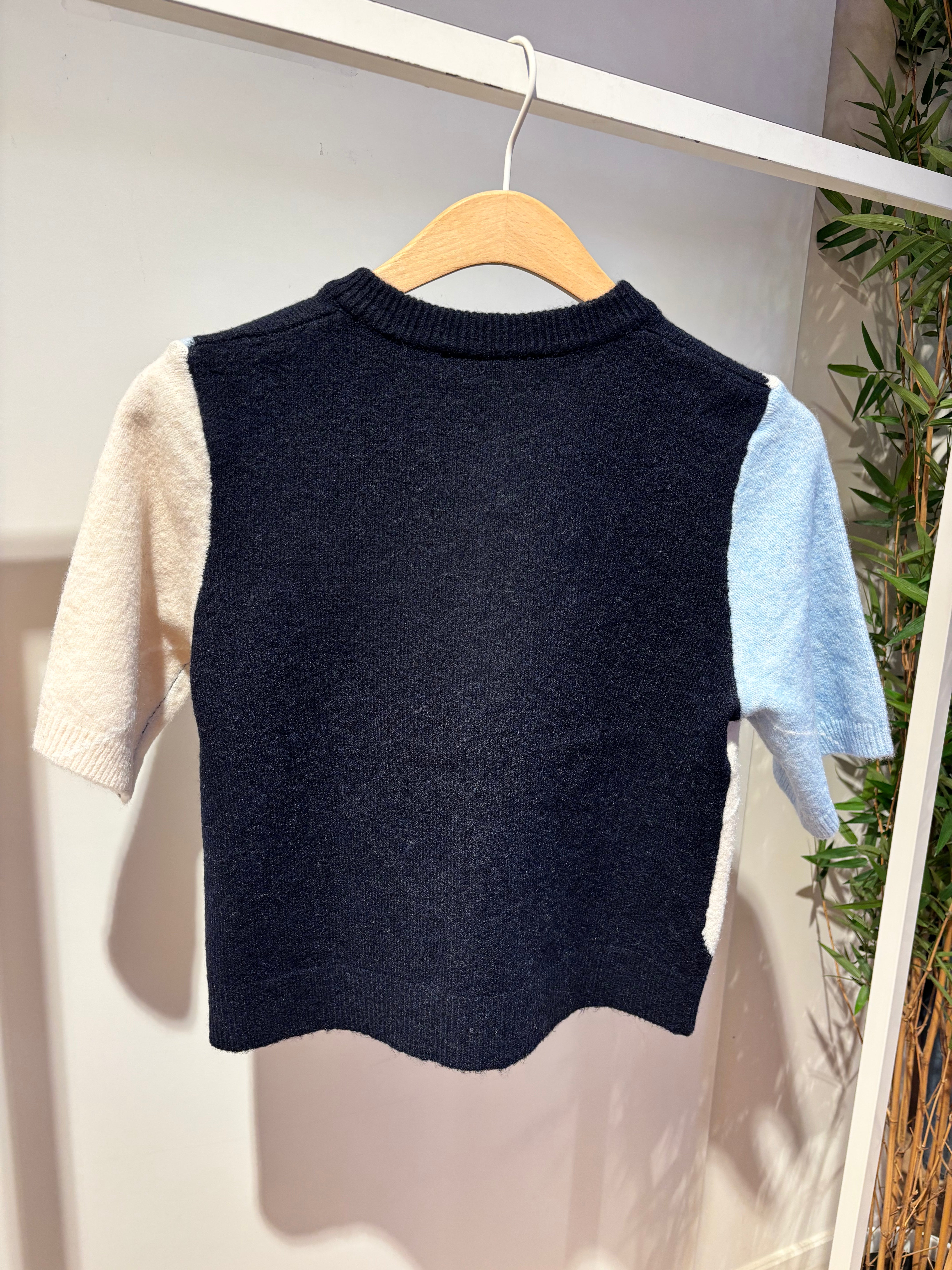 Pcsally Ss Knit Check Cardigan
