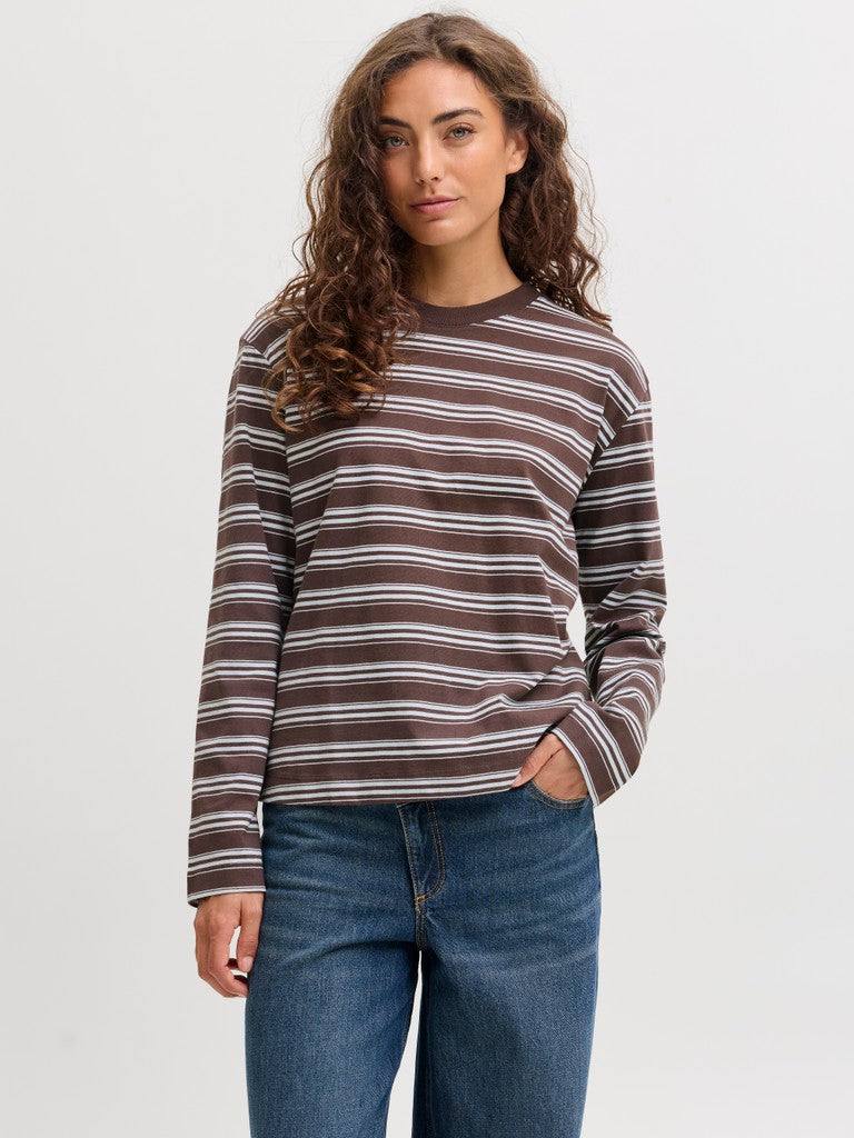Jxsophia Boxy Ls Stripe Tee - AW26