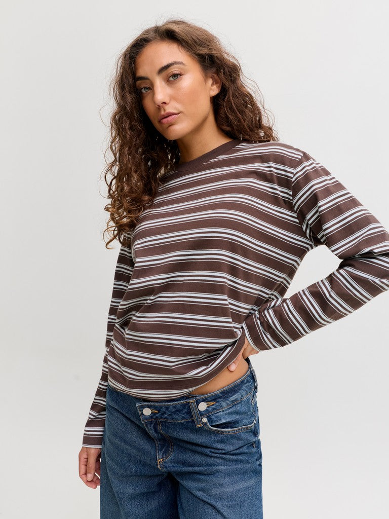Jxsophia Boxy Ls Stripe Tee - AW26