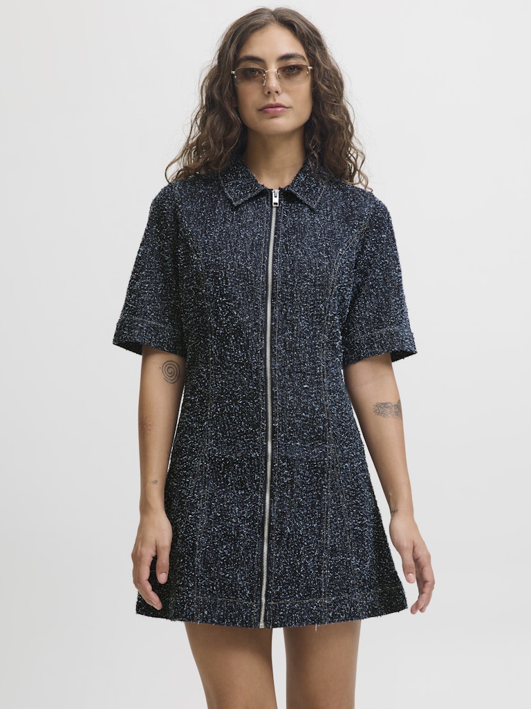 Dark blue denim Jurken - Jxalora Ss Dress R372 Denim van JJXX