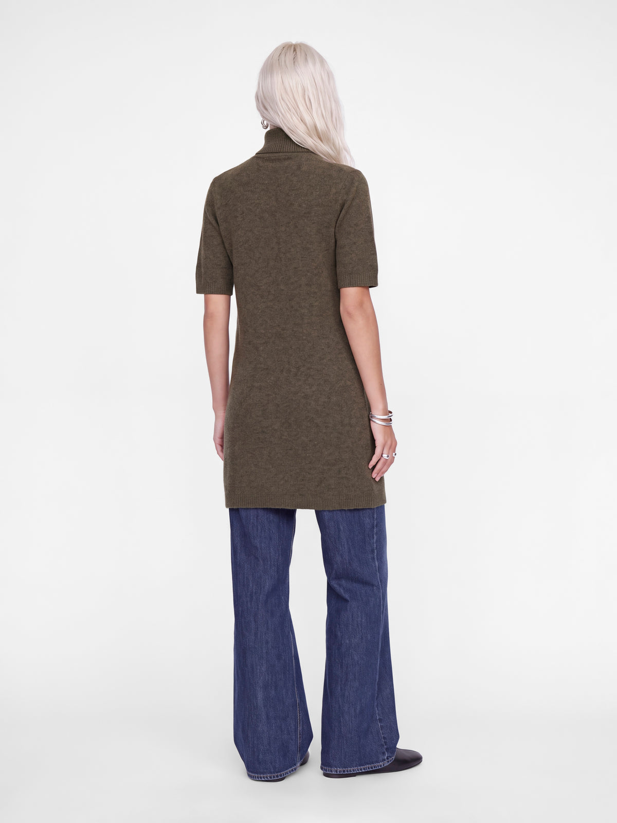 Jxvaleria Ss Roll Neck Dress Knit
