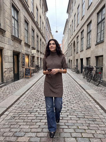 Jxvaleria Ss Roll Neck Dress Knit