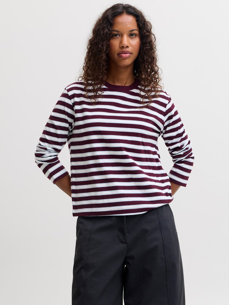 Jxsophia Boxy Ls Stripe Tee