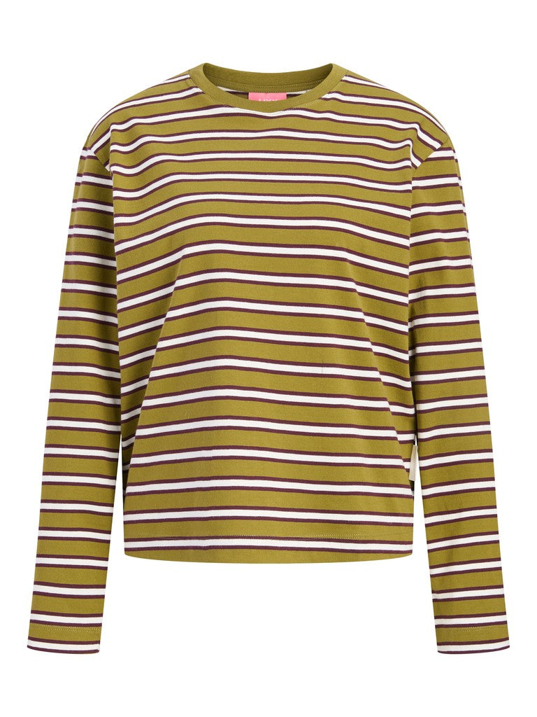 Jxsophia Boxy Ls Stripe Tee