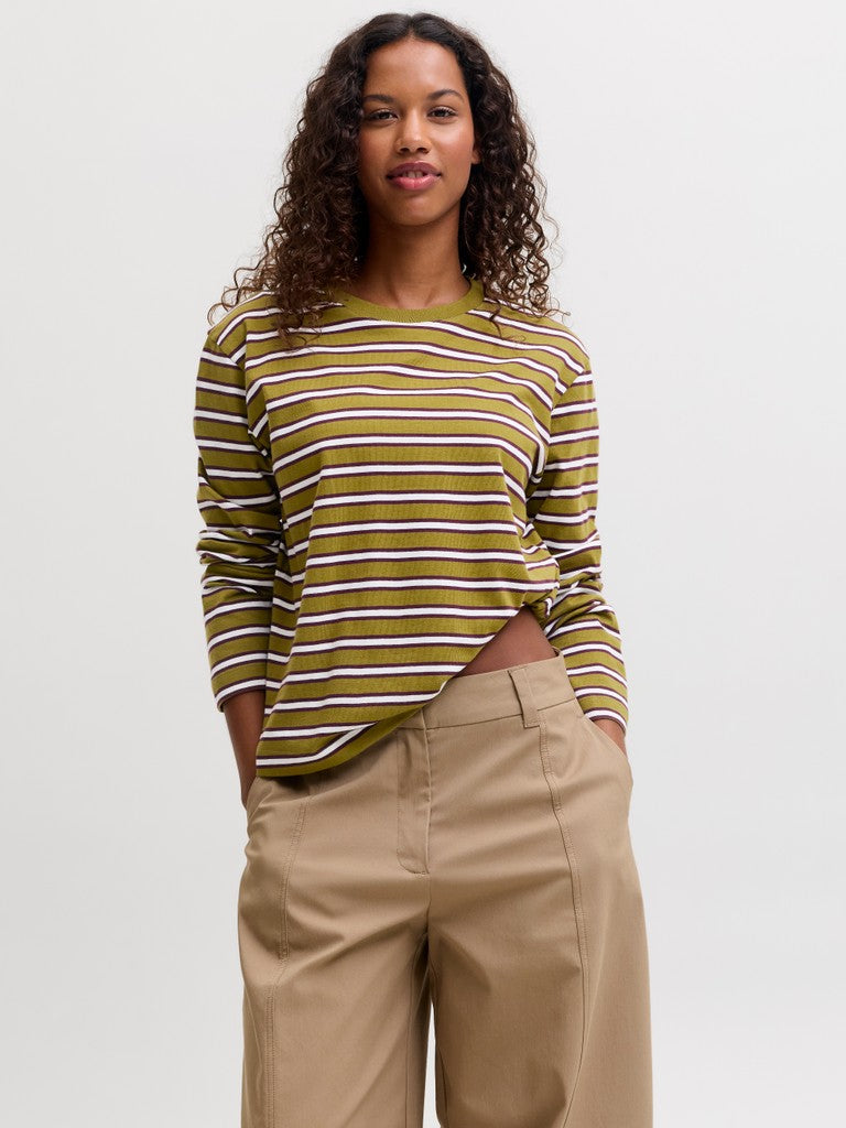Jxsophia Boxy Ls Stripe Tee