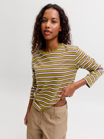 Jxsophia Boxy Ls Stripe Tee