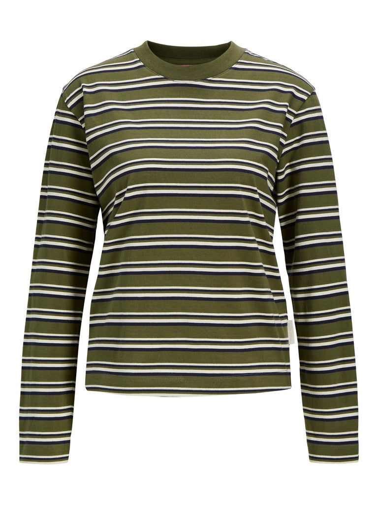 Jxsophia Boxy Ls Stripe Tee