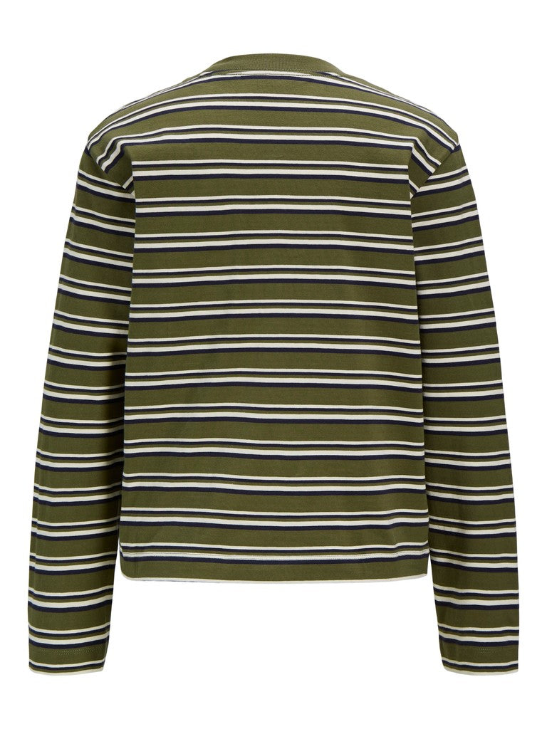 Jxsophia Boxy Ls Stripe Tee