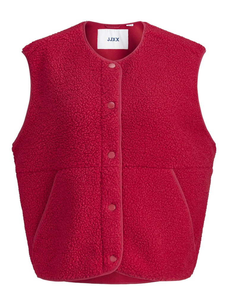 Scarlet Sage Jassen - Jxvera Teddy Vest SS26 van JJXX
