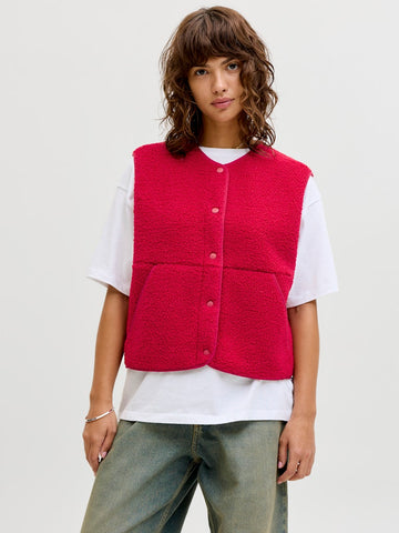 Jassen - Jxvera Teddy Vest SS26 van JJXX