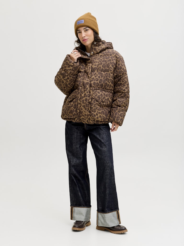 Jassen - Jxana Leopard Puffer Jacket van JJXX