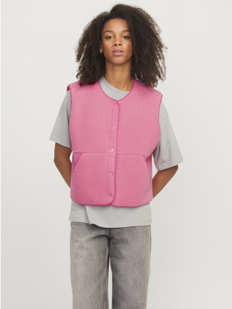 Morning Glory Pink Jassen - Jxvera Teddy Vest van JJXX