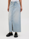 Light Blue Denim Rokken - Jxlaura Hw Long Denim Skirt van JJXX