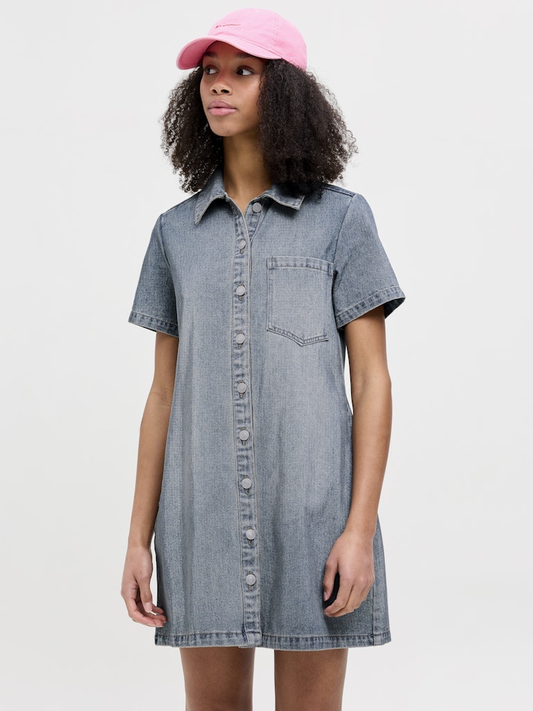 Medium Blue Denim VINTAGE Jurken - Jxamara Ss Denim Dress van JJXX