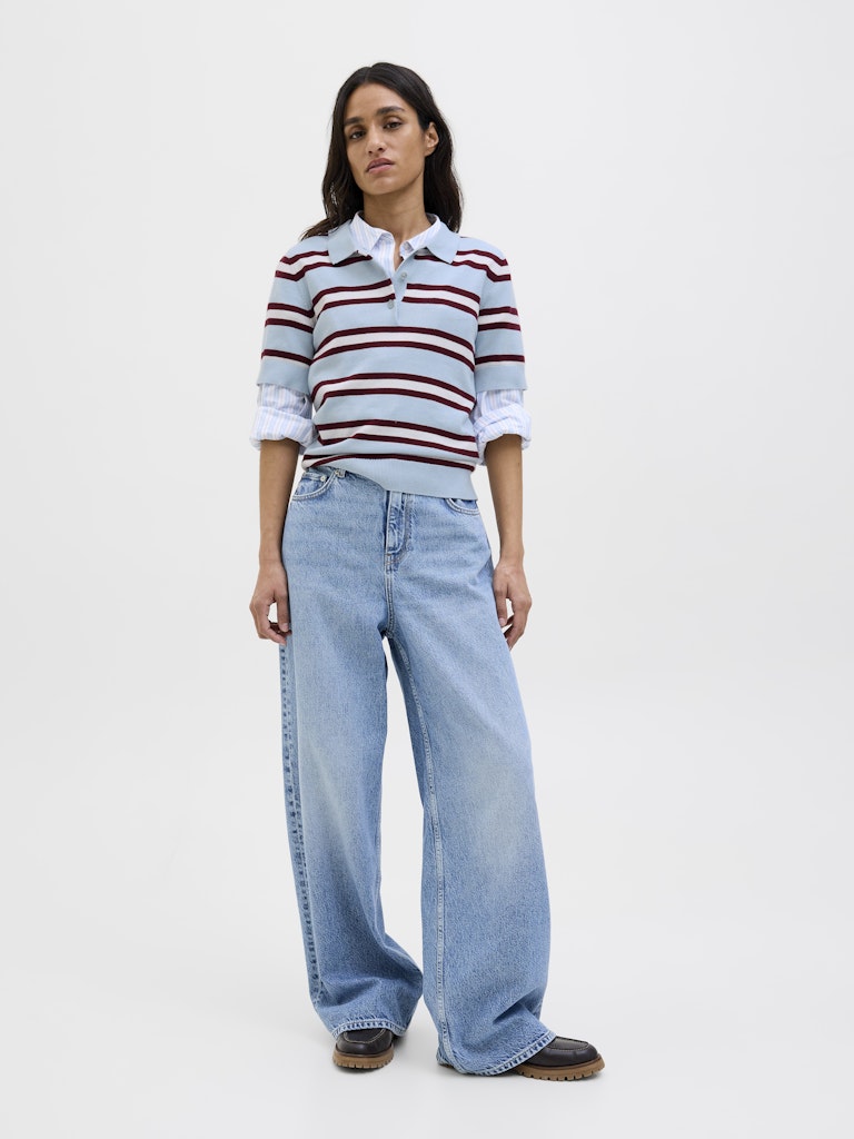 Pulls - Jxlilliana Ss Polo Neck Knit van JJXX