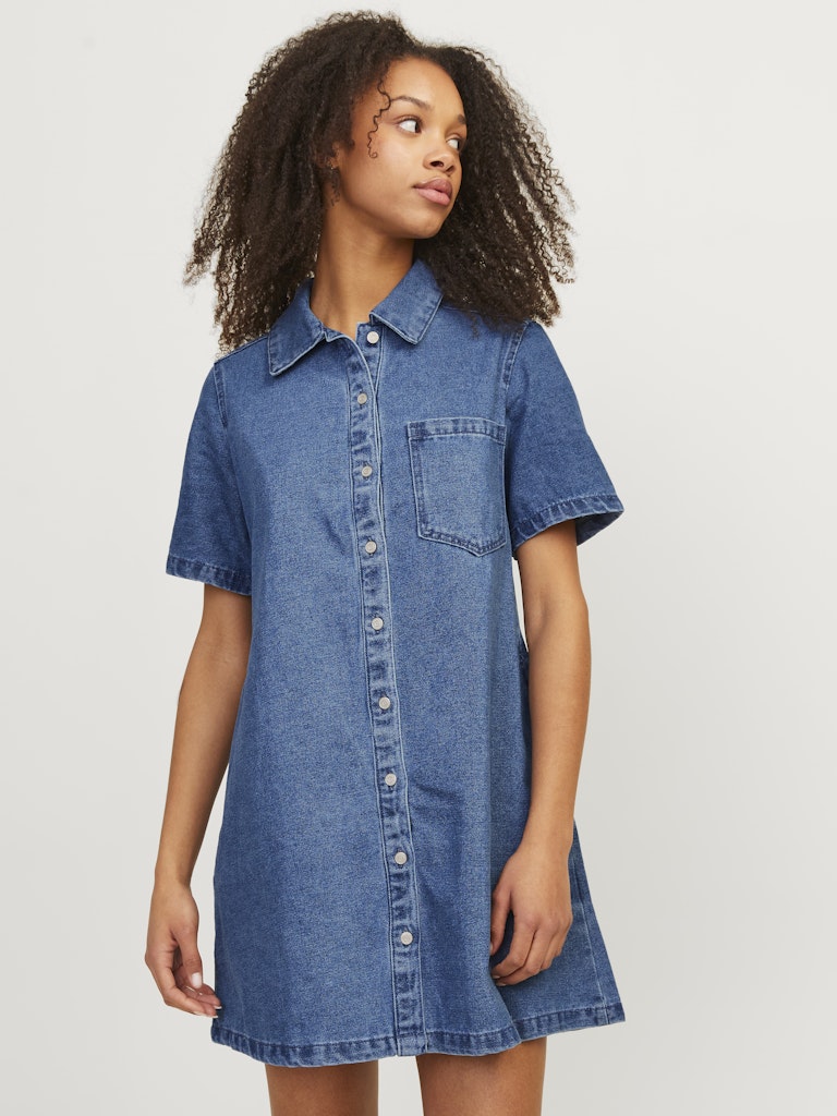 Medium Blue Denim Jurken - Jxamara Ss Denim Dress van JJXX