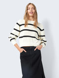 Pulls Nmmaysa L/S Stripe O-Neck Knit Noos van noisy may