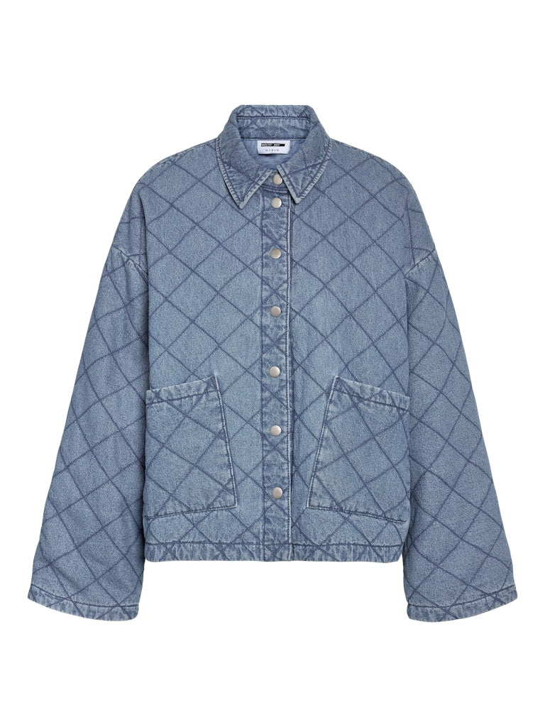 Jassen - Nmclara Quilt Denim Jacket van noisy may