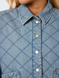 Jassen - Nmclara Quilt Denim Jacket van noisy may