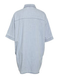 Jurken - Nmoregon S/S Denim Acid Shirt Dress van noisy may