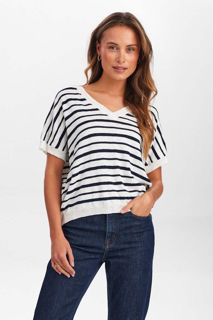 Dark Sapphire Pulls - Nukiki Pullover van Numph