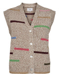 Medium Grey mel Pulls - Nuiga Melange Vest van Numph