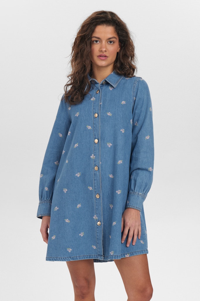 Medium Blue Denim Jurken - Nuibiza Dress van Numph