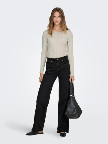 Onlmadison Blush Hw Wide Denim Cro099 Noos