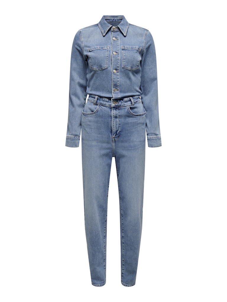 Jumpsuits - Onlbelieve L/S Denim Ankle Jumpsuit van Only