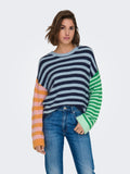 Pulls - Onlchristy Ls Block Stripe O-Neck Knit van Only