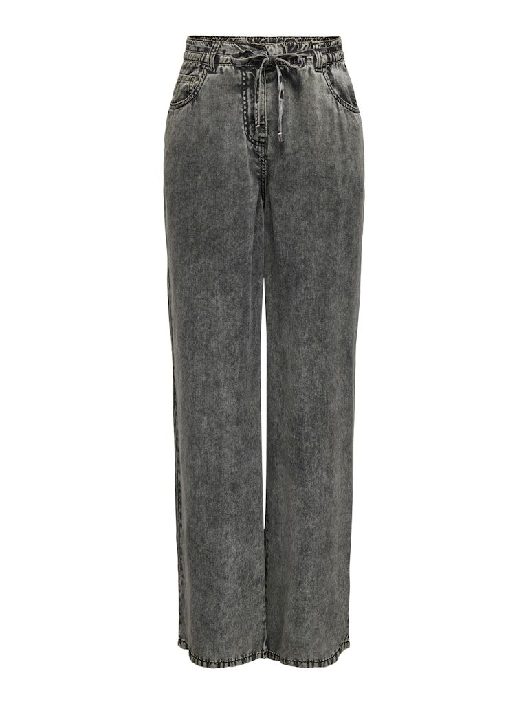 Black ACID WASH Broeken - Onlkenya Life Acid Wash Pants van Only