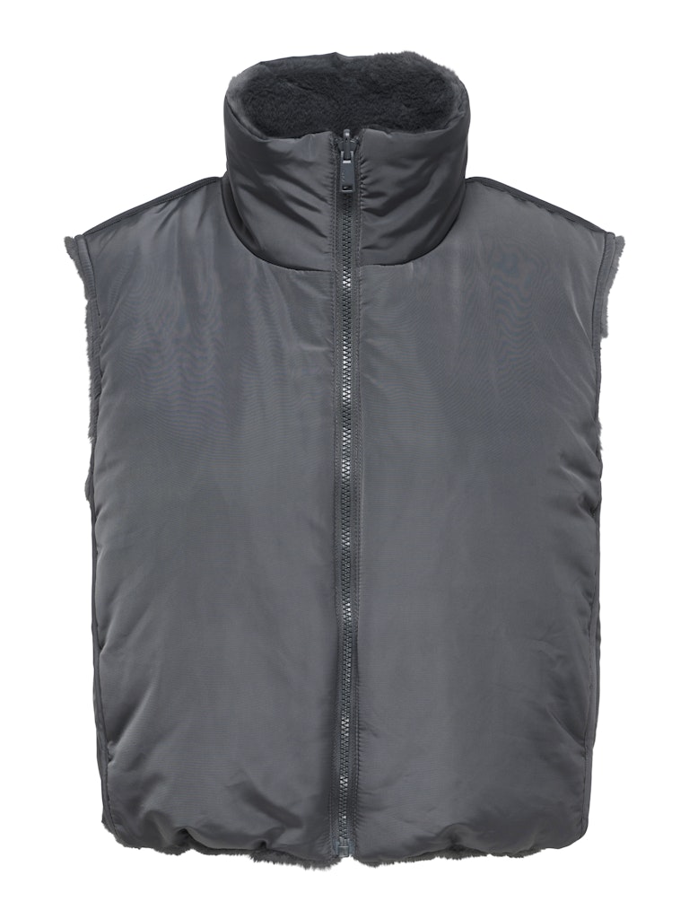 Blackened pearl Cardigans - Onldana Life Faux Fur Waistcoat van Only