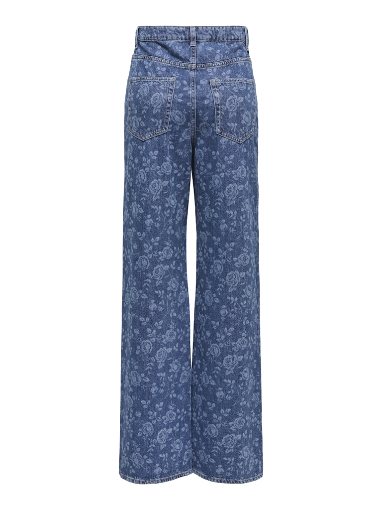 Jeans - Onlhope Ex Hw Wide Rose Aop Denim Pants van Only
