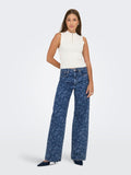 Jeans - Onlhope Ex Hw Wide Rose Aop Denim Pants van Only