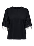 Black Tops - Onlharley Life S/S Fringe Top van Only
