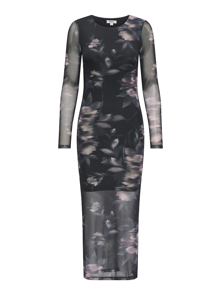 Jurken - Onlkaya Life Ls Midi Mesh Dress van Only
