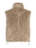 Silver mink Cardigans - Onldana Life Faux Fur Waistcoat van Only